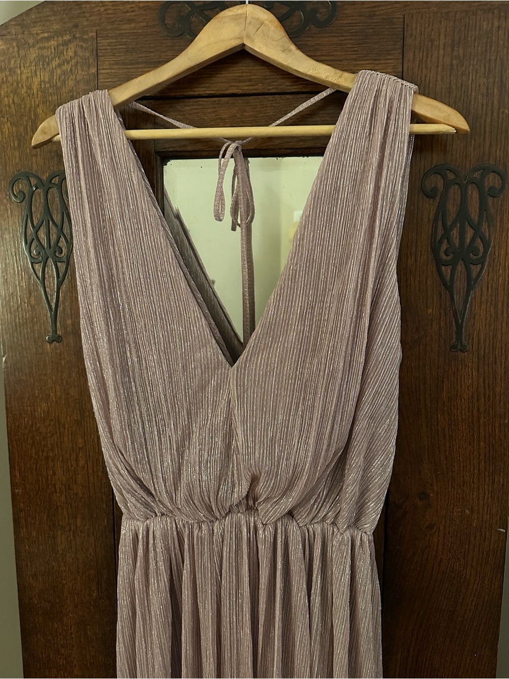 Halston Adler Shimmer Jersey Gown Size 4 Evening Wedding Black Tie Gala - Picture 12 of 12
